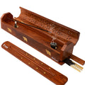 Sheesham Wooden Agarbatti & Dhoop Stand – Handcrafted Incense Stick Holder with Ash Catcher