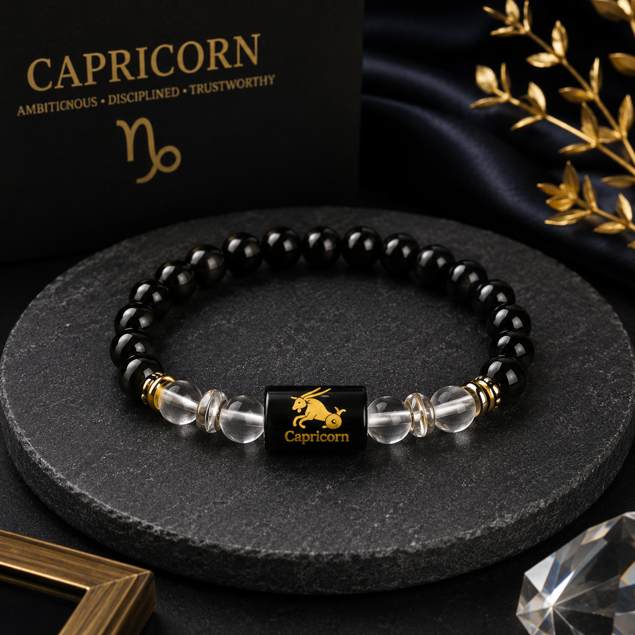 Capricorn (मकर) Zodiac Bracelet – Discipline, Wealth & Achievement