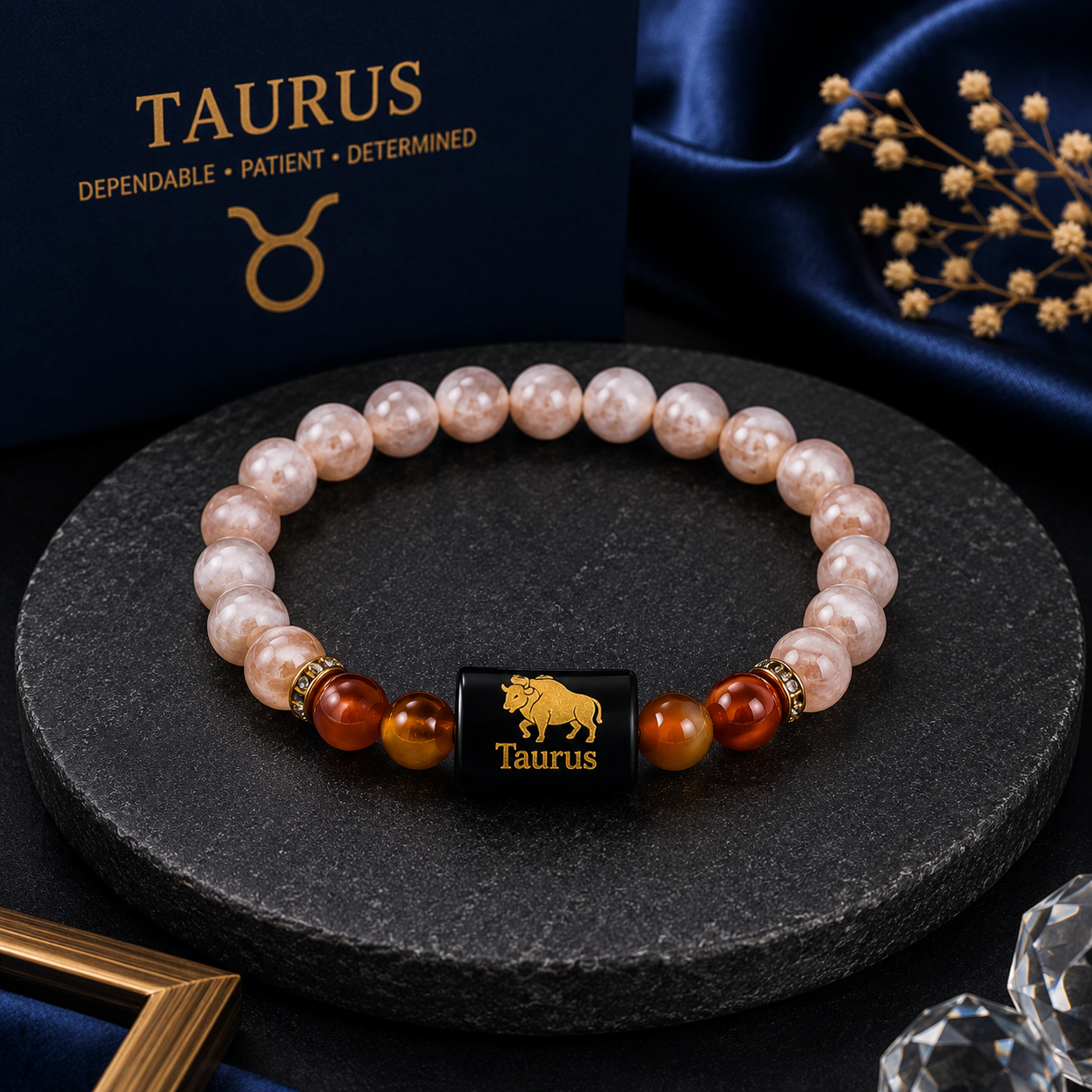 Taurus (वृषभ) Zodiac Bracelet – Stability, Wealth & Prosperity