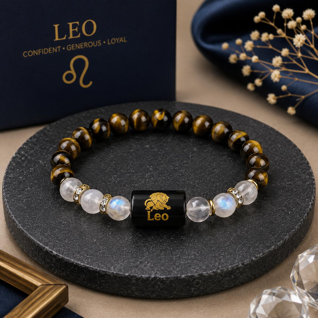 Leo (सिंह) Zodiac Bracelet – Confidence, Leadership & Success