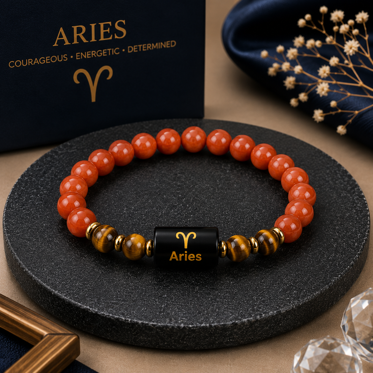 Aries (मेष) Zodiac Bracelet – Fortune, Courage & Positive Energy