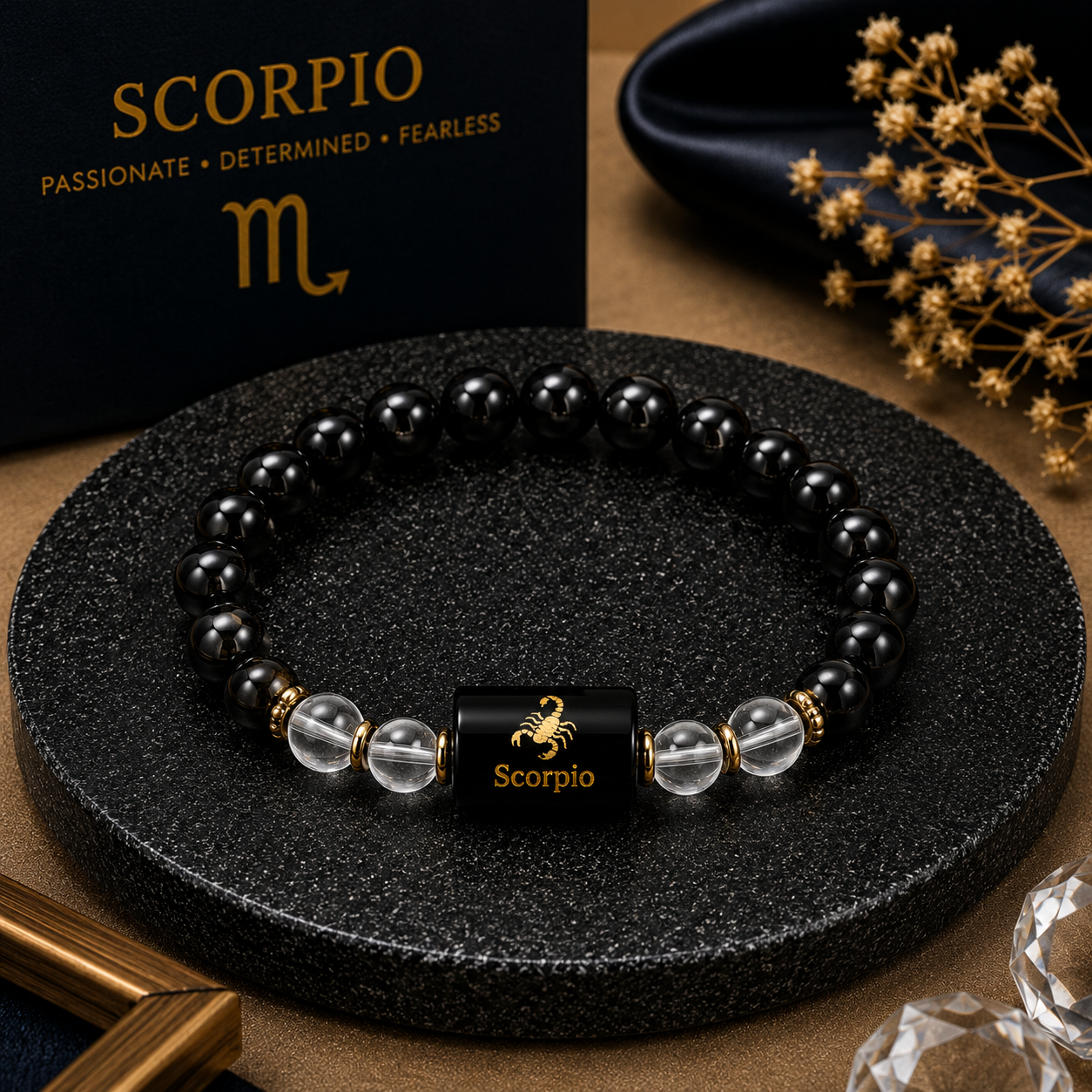 Scorpio (वृश्चिक) Zodiac Bracelet – Strength, Protection & Transformation