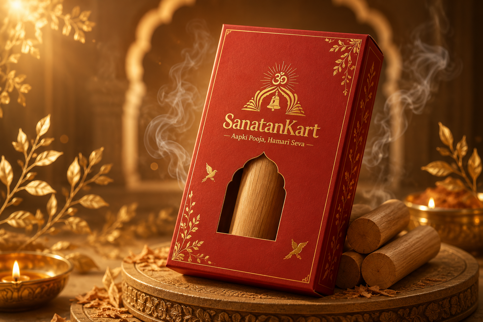 100% Pure Sandalwood (Safed Chandan) Stick for Puja