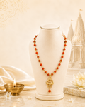 Premium Rudraksha Trishul Pendant Mala With Certificate