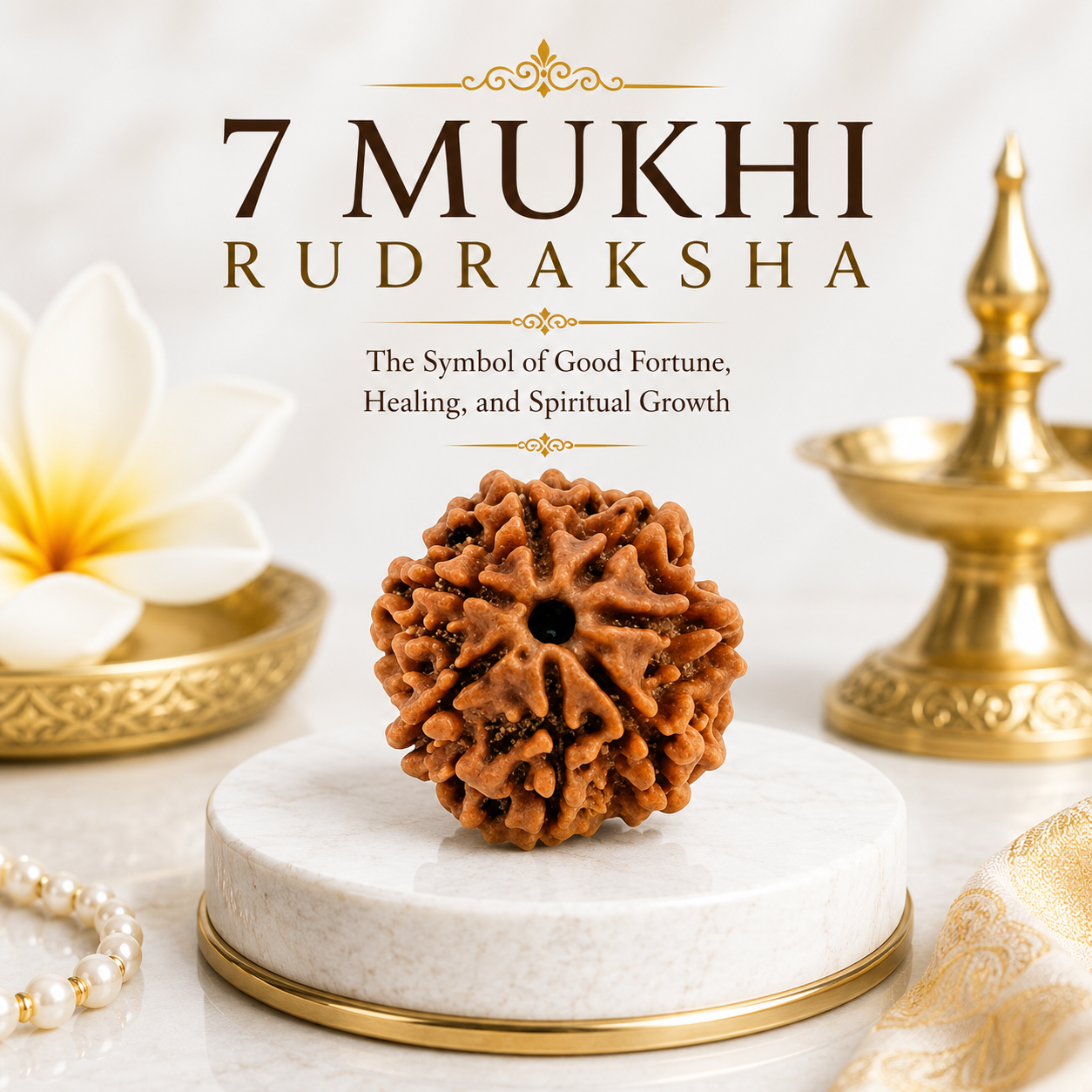 7 Mukhi Rudraksha | Natural Divine Rudraksha Bead for Prosperity & Abundance