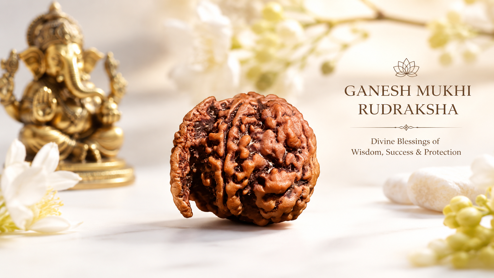 Ganesha Mukhi Rudraksha | Natural Divine Rudraksha Bead for Wisdom & Obstacle Removal
