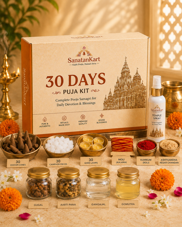 Monthly Pooja Kit – 30 Days | Complete Puja Samagri Set for Daily Worship