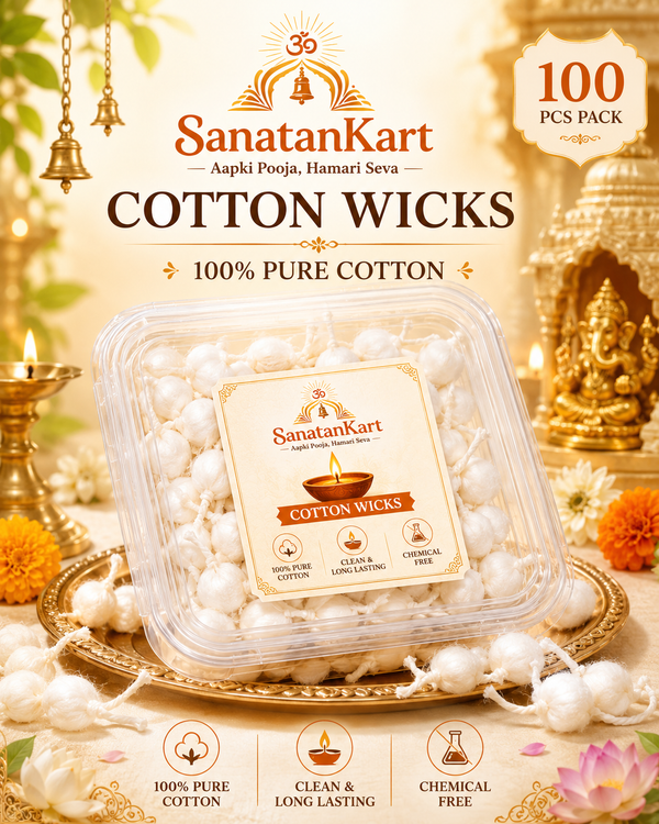 Round Cotton Wicks - Gol Diya Batti(Pack of 100 pcs)