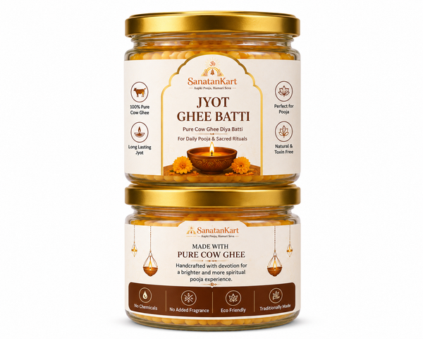 50+50 Pure Cow Ghee Jyot Diya Batti Ready to Use for Pooja