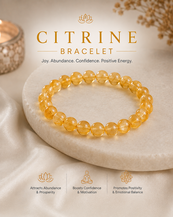 Citrine Bracelet - Stone of Abundance, Wealth & Luxury Life