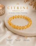 100% Natural Citrine Crystal Bracelet | Stone of Abundance, Prosperity & Success | Premium Gemstone Bracelet
