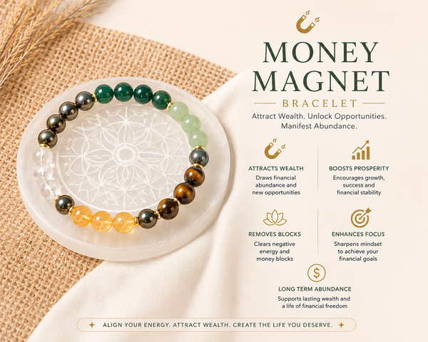 Anciently 100% Natural Unpolished Money Magnet Bracelets