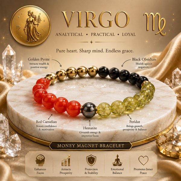 Virgo (कन्या) Zodiac Bracelet – Focus, Growth & Positive Energy