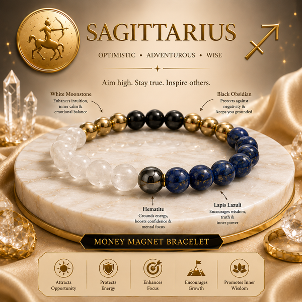 Sagittarius (धनु) Zodiac Bracelet – Luck, Growth & Adventure