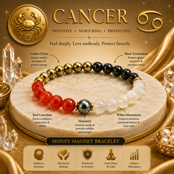 Cancer (कर्क) Zodiac Bracelet – Emotional Balance & Protection