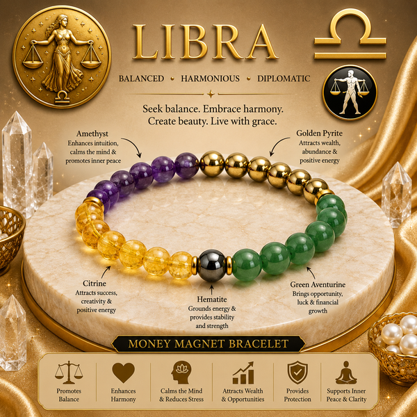 Libra (तुला) Zodiac Bracelet – Harmony, Love & Balance