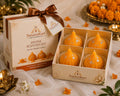 Modak Design Candle Gift Set | Handmade Decorative Modak Candles for Festive Decor & Gifting (Set of 4)