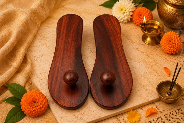 Khadau Wooden Charan Paduka Slipper