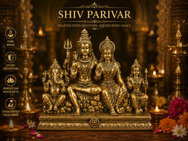 Shiv Parivar Divine Family Ensemble Statue
