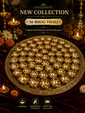 Premium Brass 56 Bhog Thali | Chappan Bhog Decorative Offering Plate