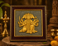 Panchamukhi Hanuman Raw Pyrite Frame | Premium Divine Wall Frame for Home Temple, Office & Spiritual Décor