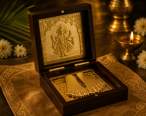 Shri Vishnu Paduka Brass