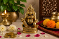 Traditional Brass Lord Kuber Statue for Wealth, Vastu & Daily Pooja