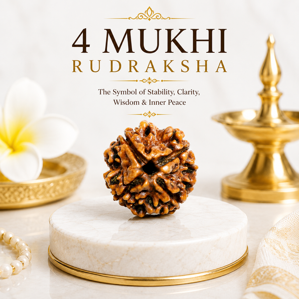 4 Mukhi Lab Tested Certified Nepali Rudraksha