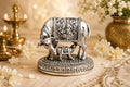Kamdhenu Cow with Calf Idol – Silver Kamadhenu for Vastu & Home Decor