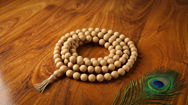 Big Size Beads Brown Japa Mala 13,14mm Beads Size (Brown Coloured by Original Ghee)